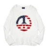 Flag Peace Sign Crew Sweater