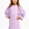 Vintage Rib Long Sleeve Dress Digital Lavender