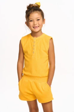 Terry Cloth Romper Citrus