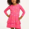 Rainbow Stars Dress Flamingo