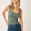 FREE PEOPLE Love Letter Cami Evergreen