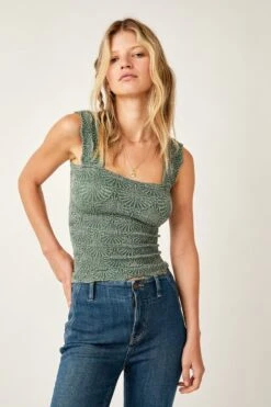FREE PEOPLE Love Letter Cami Evergreen