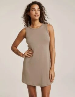 Beyond Yoga Out Of Town Dress Birch Oyster