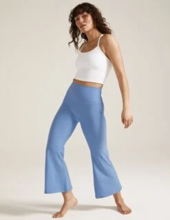 Beyond Yoga Spacedye Retro Cropped Pant Flower Blue Heather
