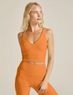 Beyond Yoga Spacedye Always On Cropped Tank Mellow Apricot Heather