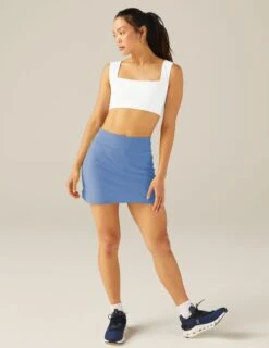 Beyond Yoga Spacedye Movement Skirt Flower Blue Heather