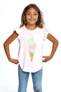Ice Cream Girls Flutter Sleeve