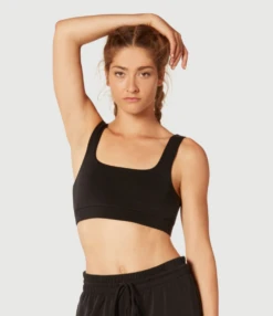 Sleek Square Bra Black