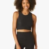Beyond Yoga Featherweight Top Notch Cropped Tank Darkest Night