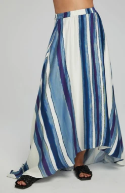 Hazel Maxi Skirt Pacific Stripe