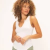 Madly Rib Notch Tank White