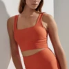Varley Let's Move Rib Ryan Bra Orange Rust