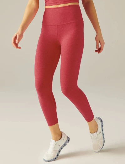 Beyond Yoga Spacedye Walk And Talk HW Capri Legging Paradise Coral Heather 1 Beyond Yoga Spacedye Walk And Talk HW Capri Legging Paradise Coral Heather