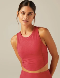 Beyond Yoga Spacedye Motivate Cropped Tank Paradise Coral Heather