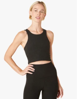 Beyond Yoga Spacedye Focused Cropped Tank Darkest Night