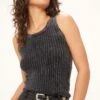 Cooper Sweater Rib Tank MW Black